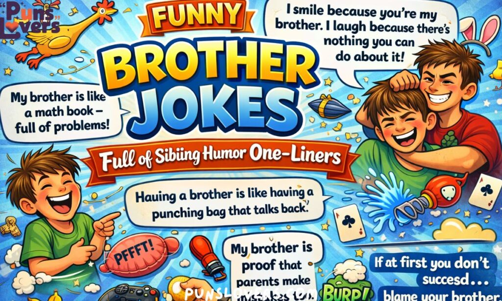 Funny Brother Jokes Full of Sibling Humor One Liners