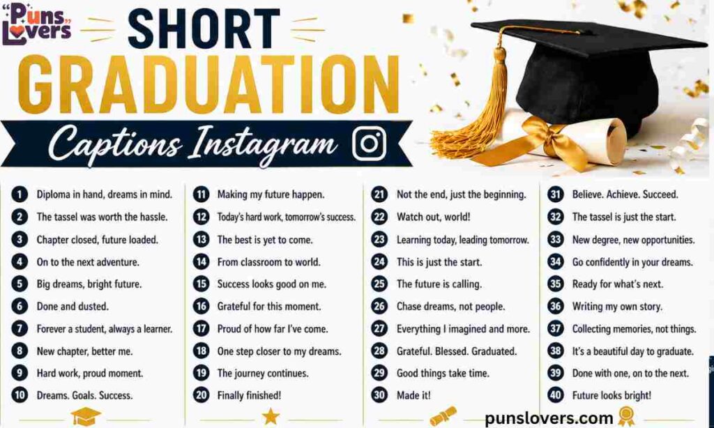 Short Graduation Captions Instagram