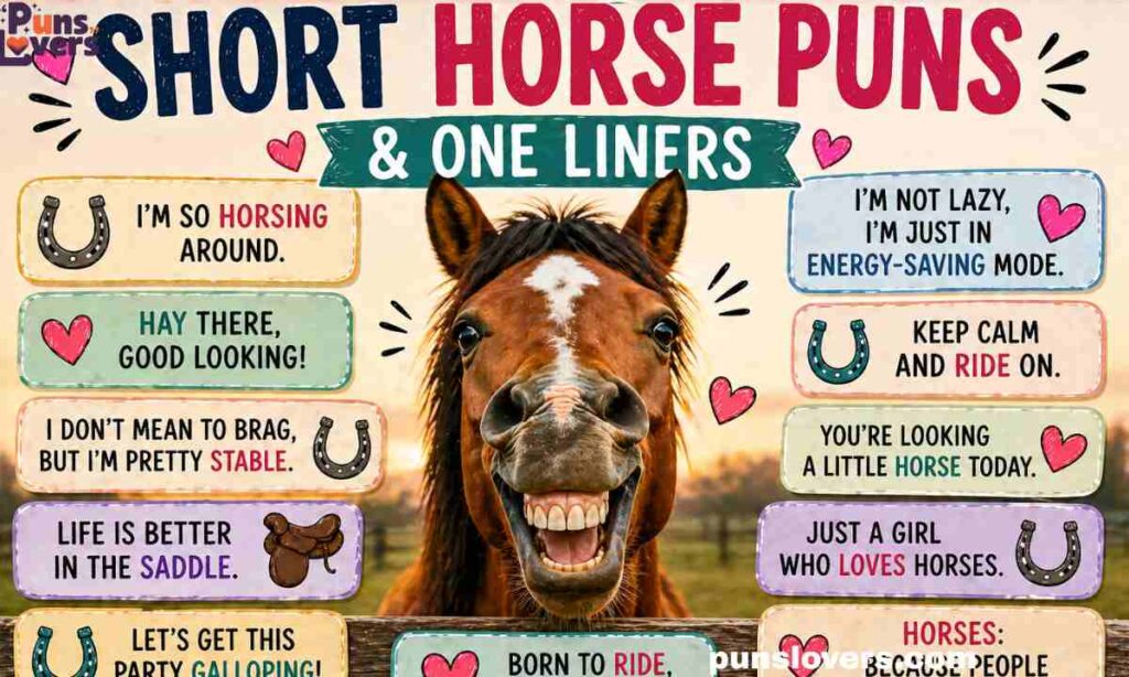 Short Horse Puns & One Liners