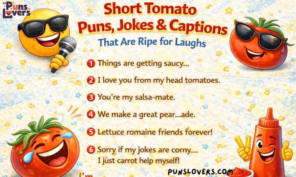 Short Tomato Puns Jokes & Captions That Are Ripe for Laughs
