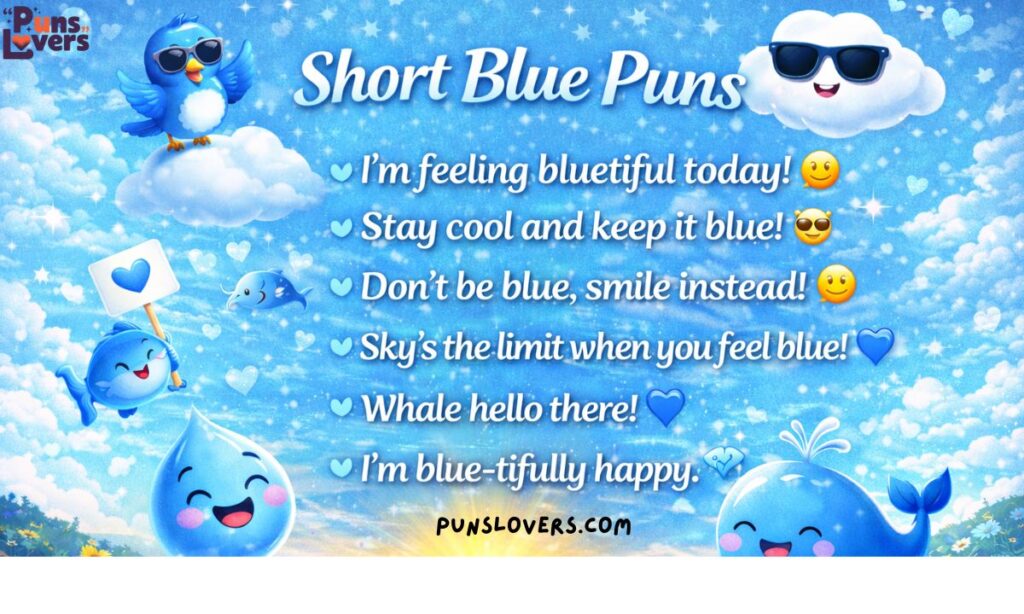 Short Blue Puns