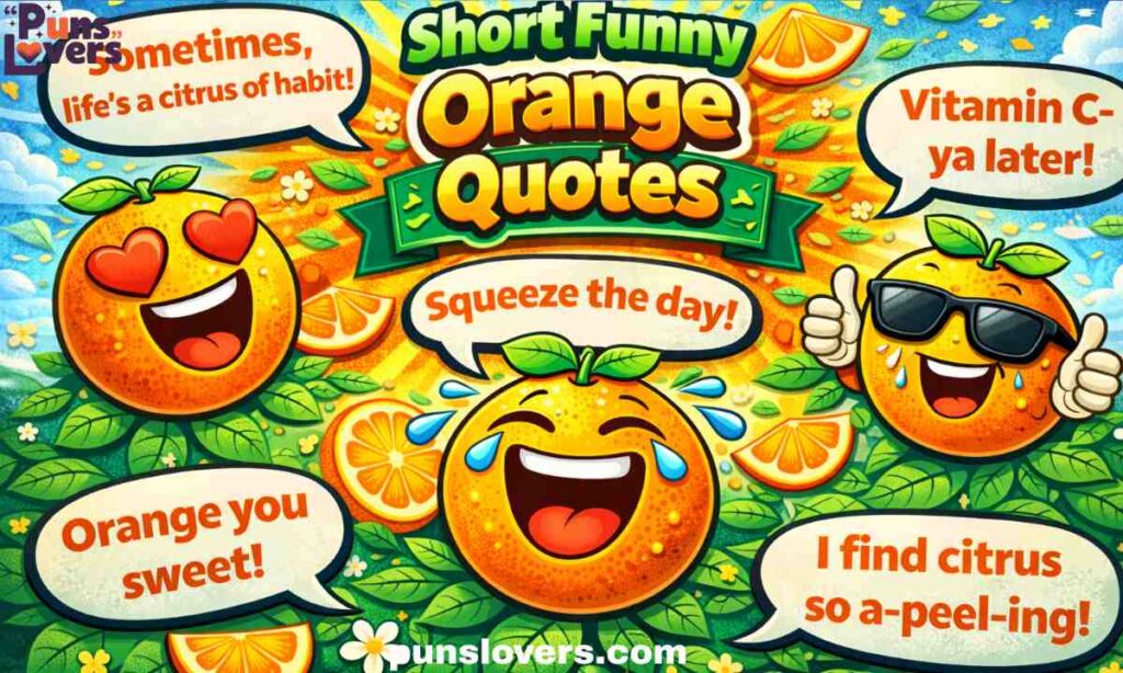 Short Funny Orange Quotes