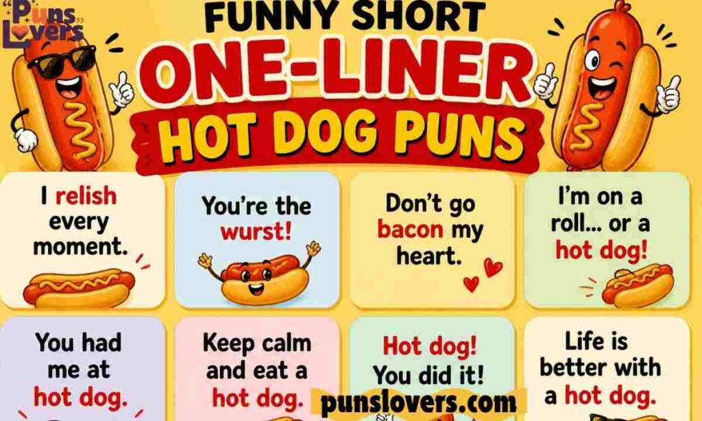 Funny Short One-Liner Hot Dog Puns