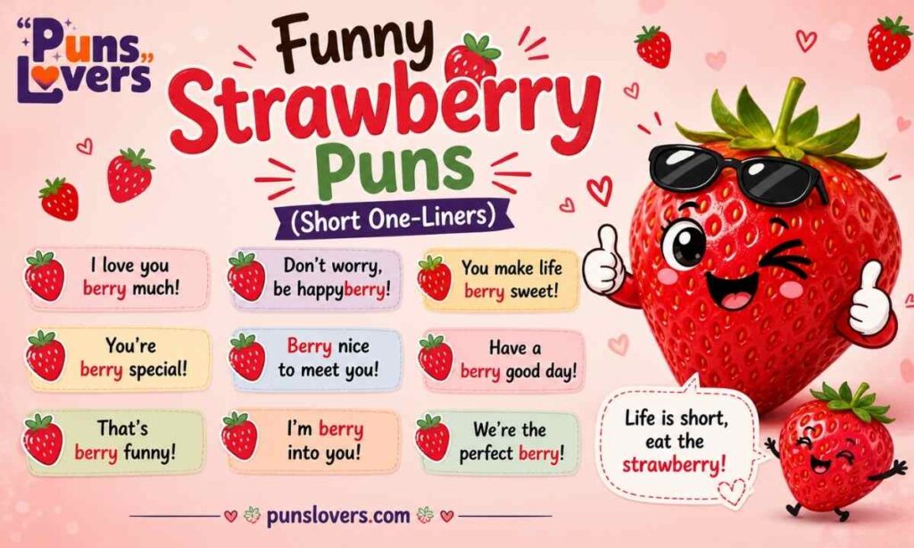 Funny Strawberry Puns (Short One-Liners)