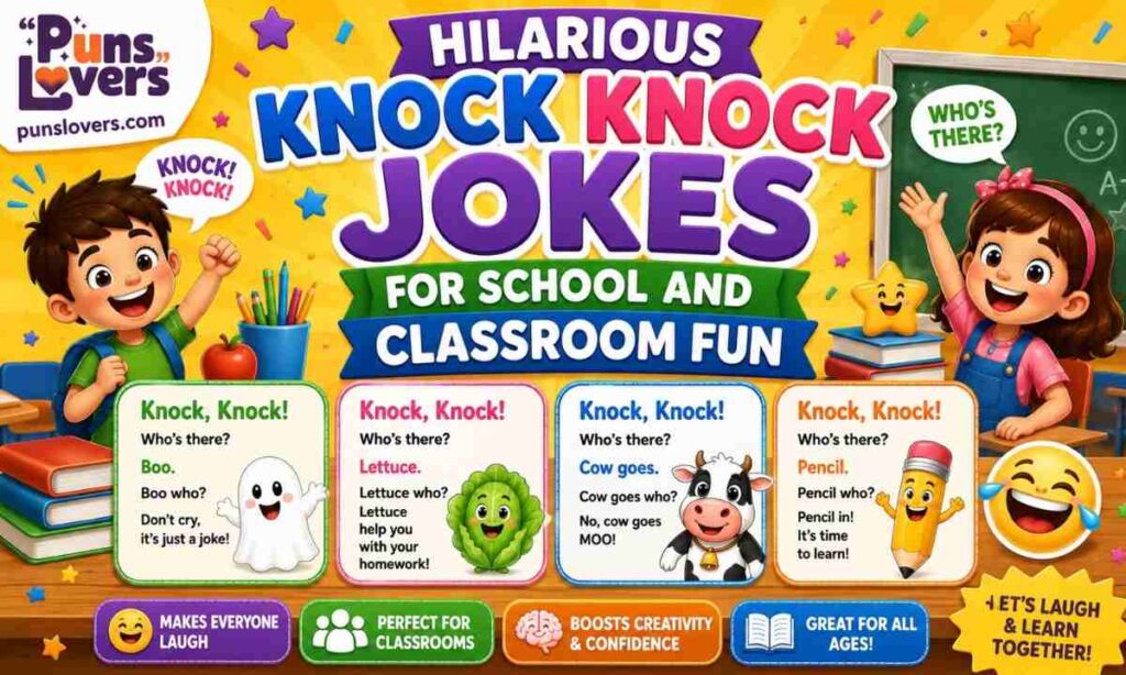 Hilarious Knock Knock Jokes for School and Classroom Fun