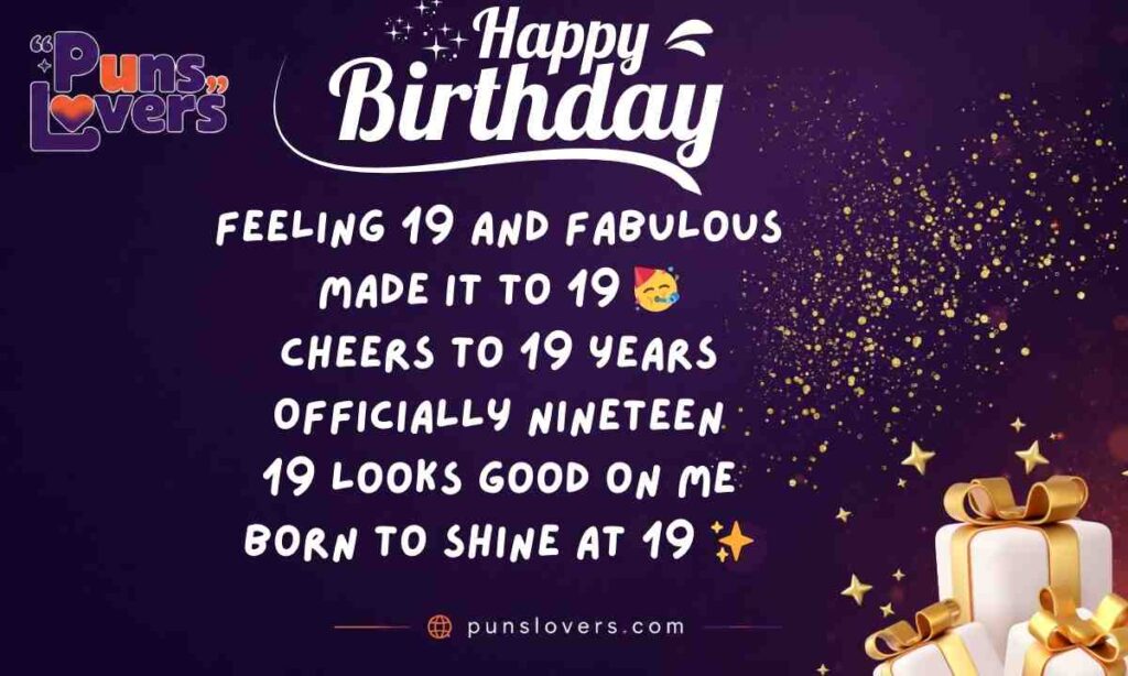 Short 19th Birthday Captions