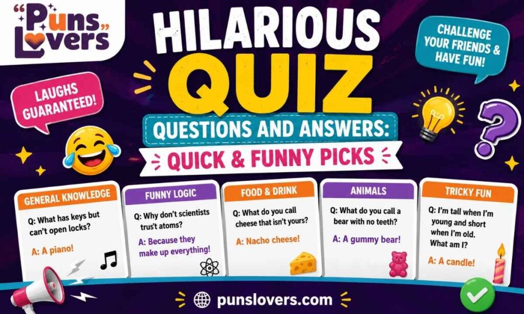 Hilarious Quiz Questions and Answers: Quick & Funny Picks