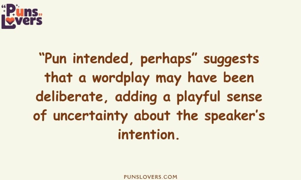 What Does Pun Intended, Perhaps Mean