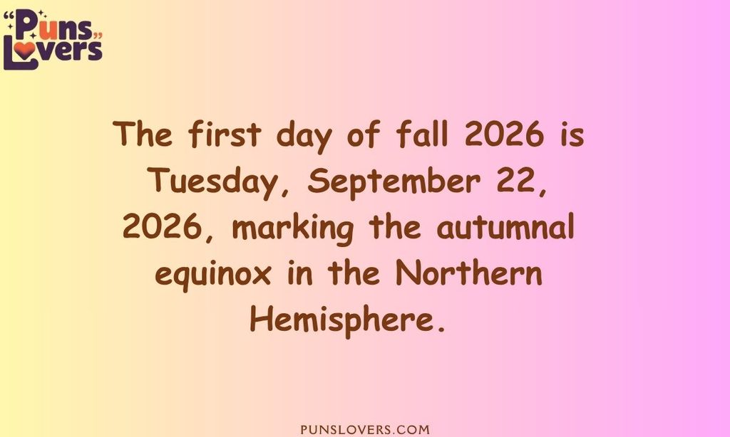 When Is the First Day of Fall 2026