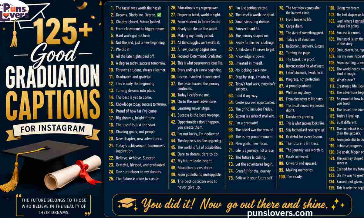 125+ Good Graduation Captions for Instagram (Class of 2025)