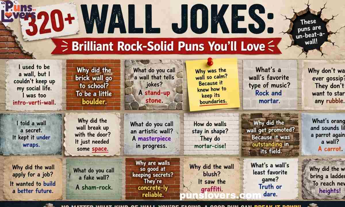 320+ Wall Jokes: Brilliant Rock-Solid Puns You'll Love