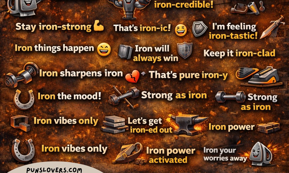 Iron Puns Captions