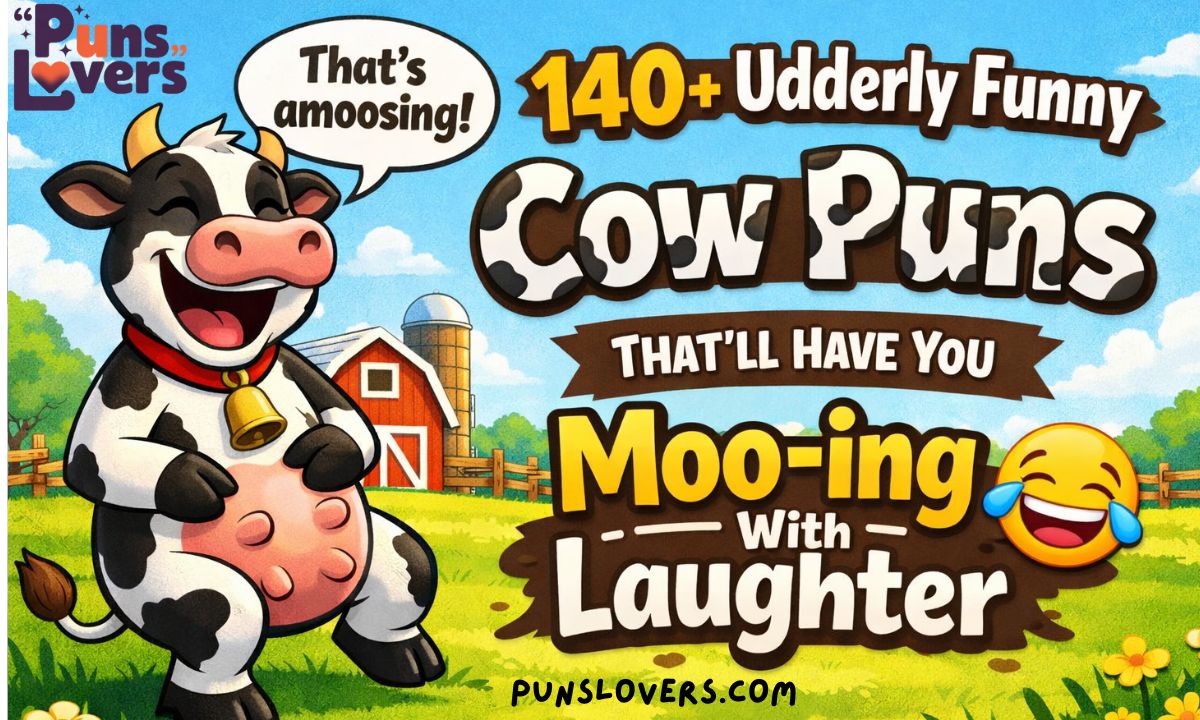 🐮 140 + Udderly Funny Cow Puns That’ll Have You Moo-ing With Laughter 😂