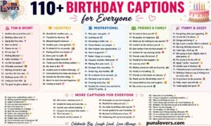110+ Birthday Captions for Everyone