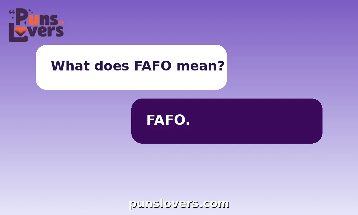What Does FAFO Mean?